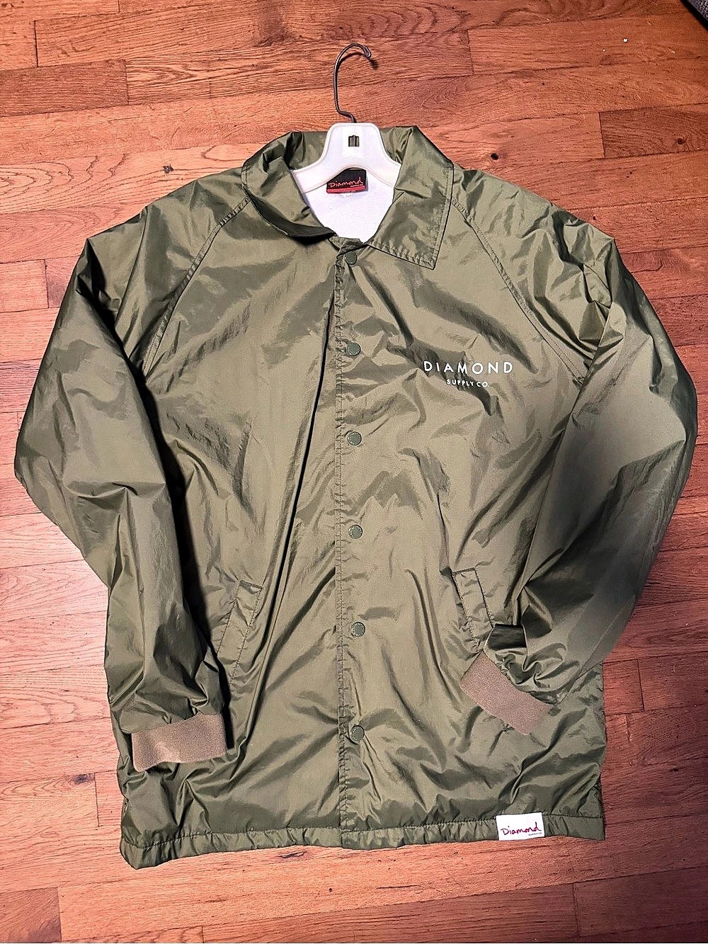 Diamond Supply Co. Men's Green Jacket Size Medium